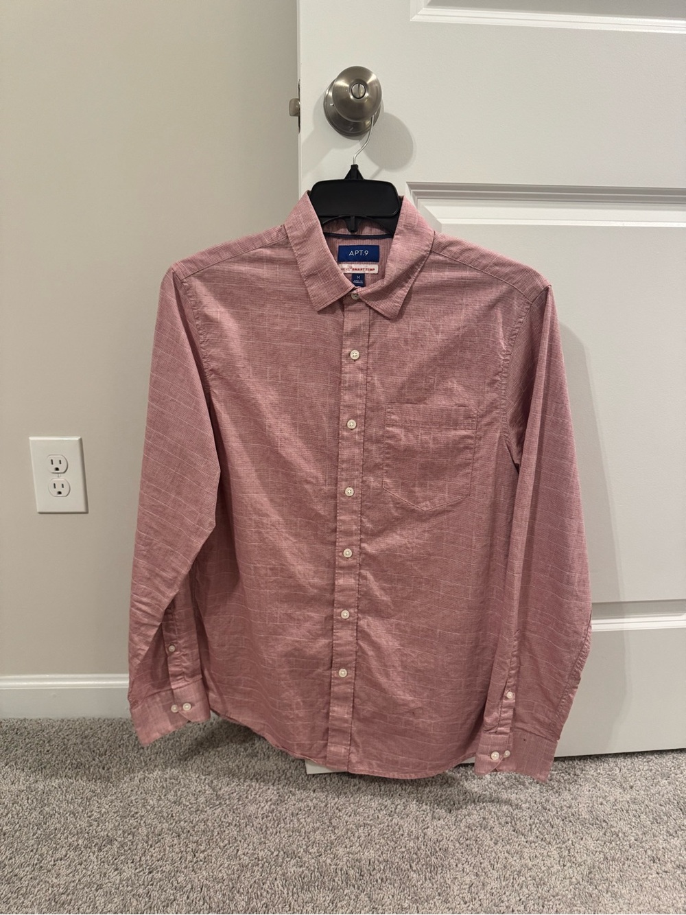 Apt. 9 Men’s Long-Sleeve Button-Down Shirt - Rose